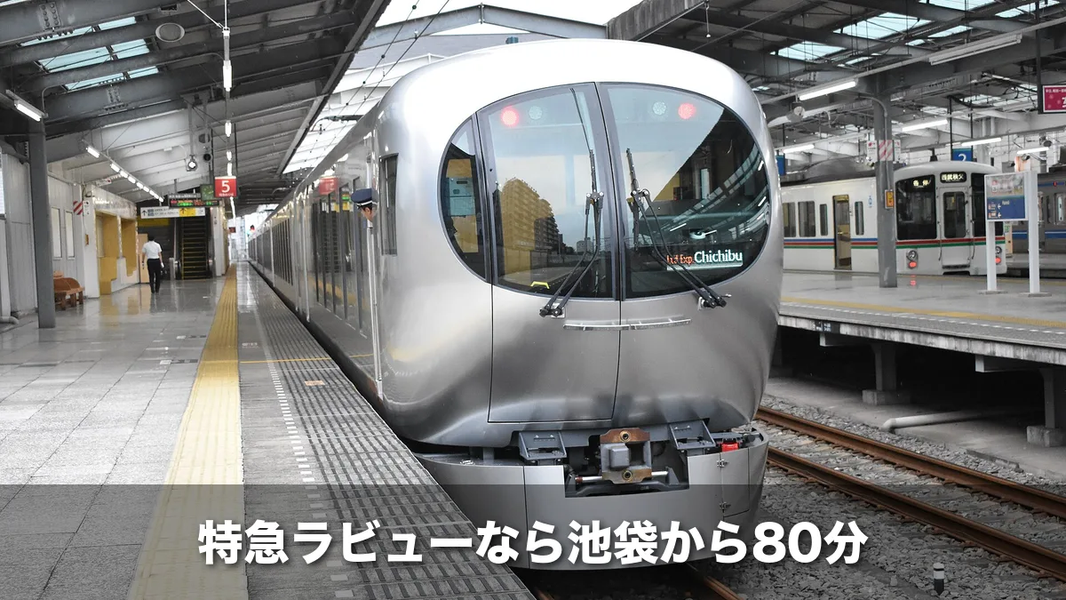 西武秩父行きの特急ラビュー
