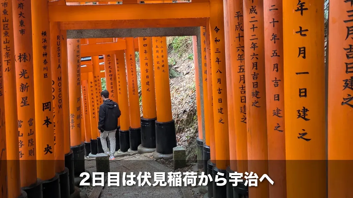 伏見稲荷大社の千本鳥居と石の参道