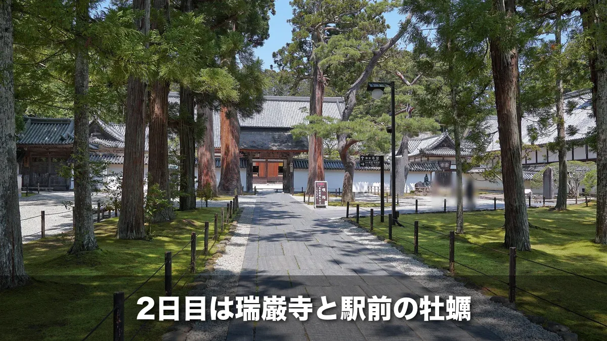 杉並木が続く瑞巌寺の参道