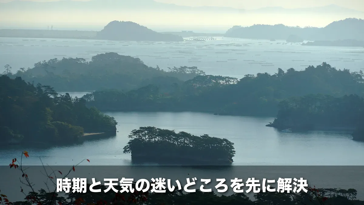 西行戻しの松公園から見た松島湾