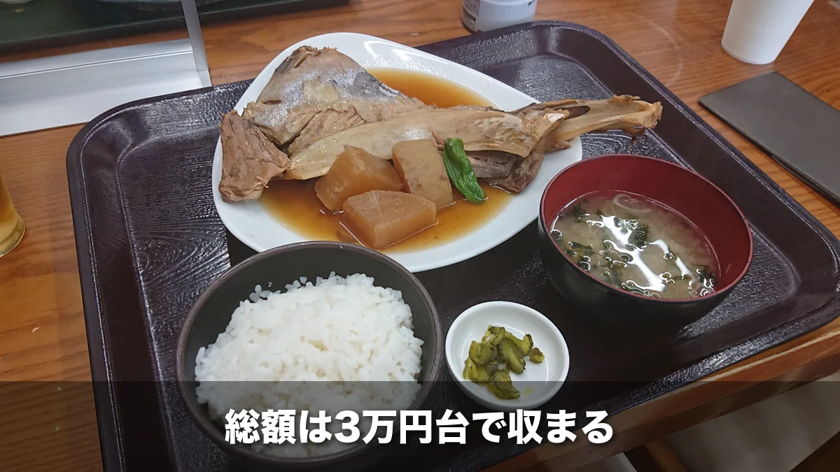 大洗で食べた煮魚の定食