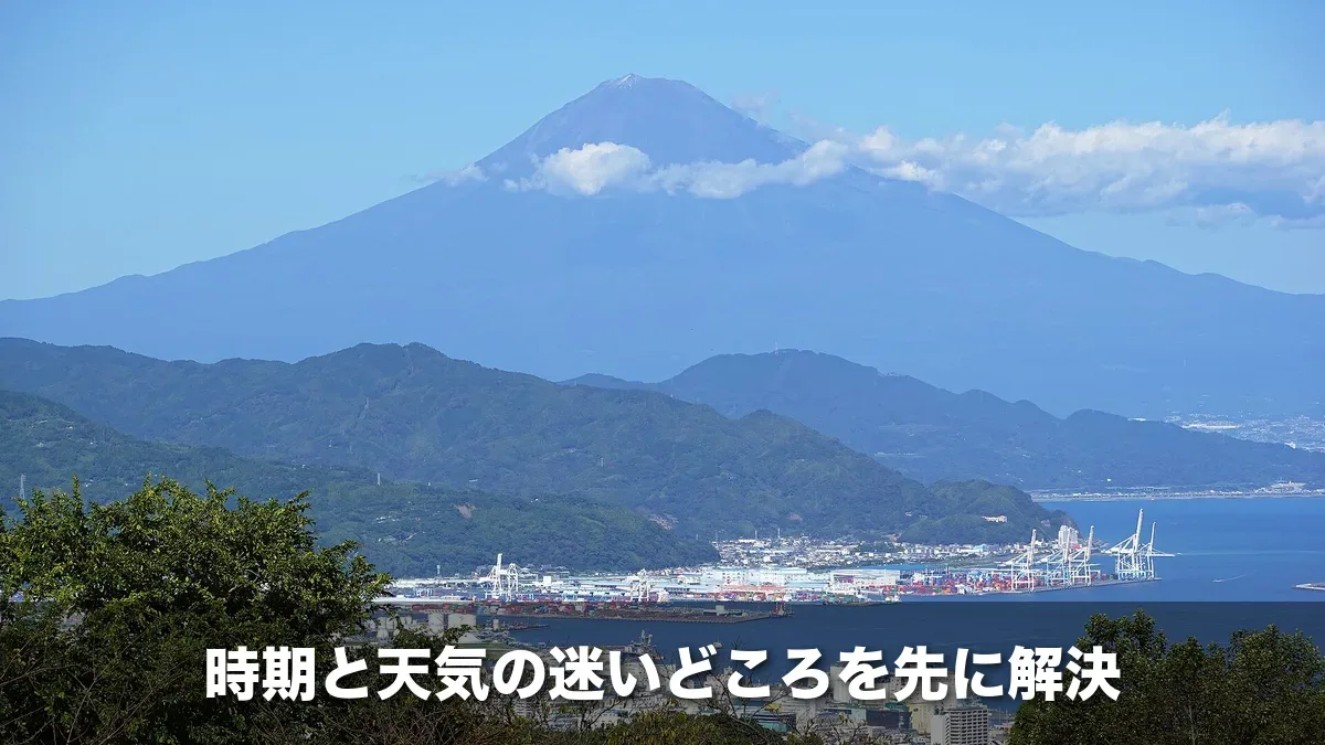 日本平から見た清水港と富士山