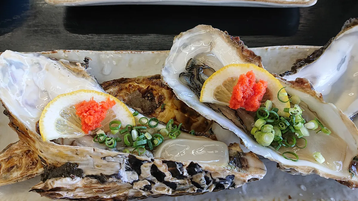 潮騒の湯のレストランの牡蠣